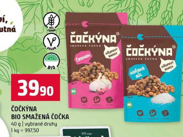 ČOČKÝNA BIO SMAŽENÁ ČOČKA 40 g vybrané druhy 