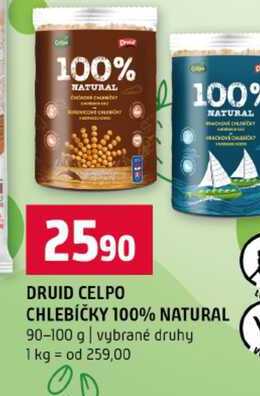 DRUID CELPO CHLEBÍČKY 100% NATURAL 90-100 g vybrané druhy