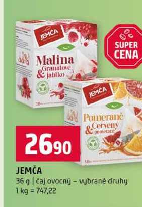 JEMČA 36 g čaj ovocný vybrané druhy