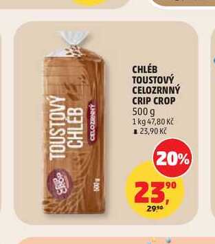 CHLÉB TOUSTOVÝ CELOZRNNÝ CRIP CROP 500 g