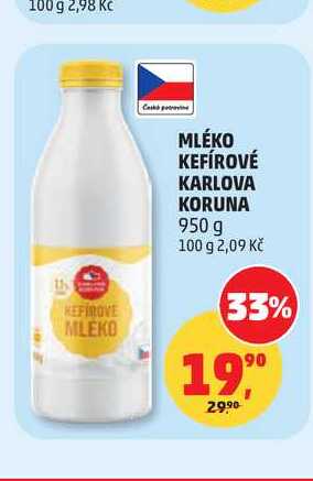 MLÉKO KEFÍROVÉ KARLOVA KORUNA 950 g