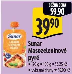 Sunar Masozeleninové pyré, 120 g   