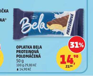 OPLATKA BELA PROTEINOVÁ POLOMÁČENÁ 50 g