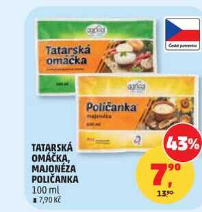 TATARSKÁ OMÁČKA, MAJONÉZA POLIČANKA 100 ml