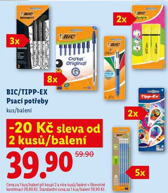 BIC/TIPP-EX Psací potřeby 