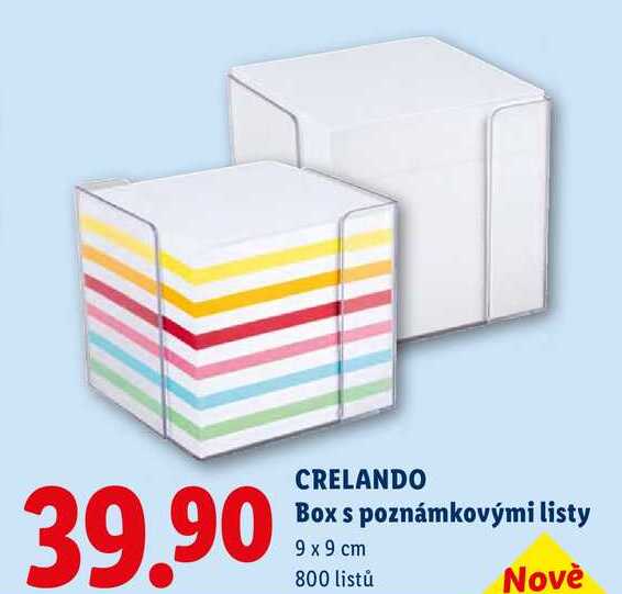 CRELANDO Box s poznámkovými listy 