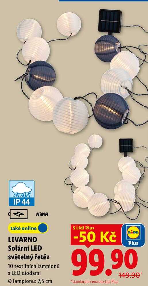 LIVARNO Solární LED světelný řetěz 
