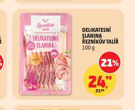 DELIKATESNÍ SLANINA ŘEZNÍKŮV TALÍŘ 100g