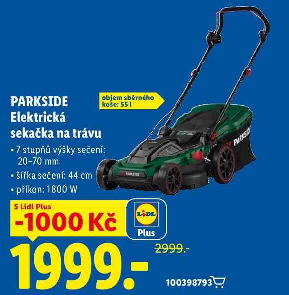 PARKSIDE Elektrická sekačka na trávu 
