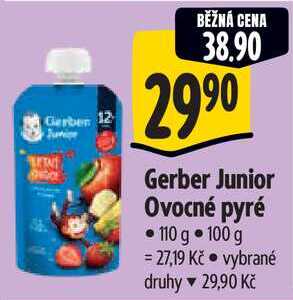 Gerber Junior Ovocné pyré, 110 g  