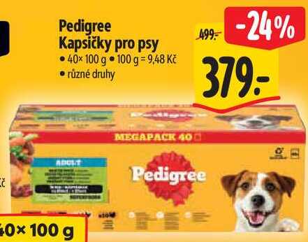 Pedigree Kapsičky pro psy, 40x 100 g