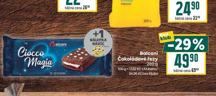 Balconi Čokoládové řezy 280 g