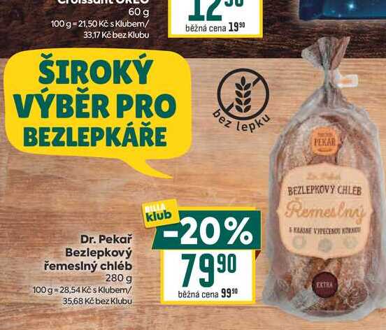 Dr. Pekař Bezlepkový řemeslný chléb 280 g