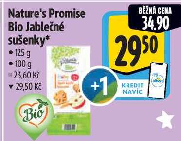 Nature's Promise Bio Jablečné sušenky, 125 g  