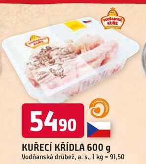 Vodňanská drůbež KUŘECÍ KŘÍDLA 600 g 