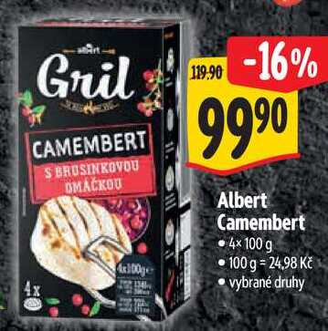 Albert Camembert, 4x 100 g