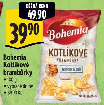 Bohemia Kotlíkové brambůrky, 100 g