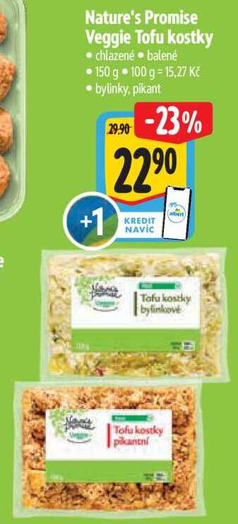 Nature's Promise Veggie Tofu kostky, 150 g 