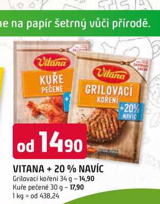 Vitana Grilovací koření 34 g