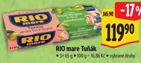 RIO mare Tuňák, 3x 65 g