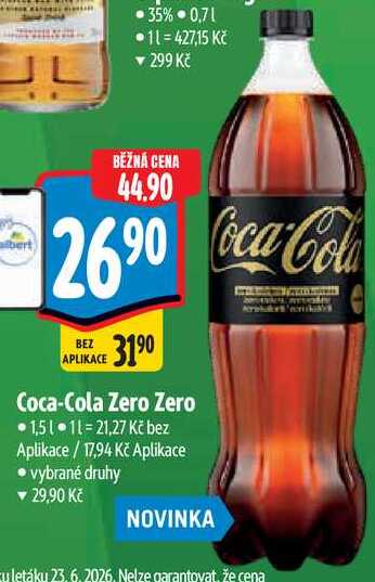 Coca-Cola Zero Zero, 1,5 l