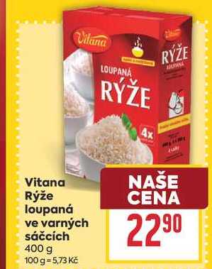 Vitana Rýže loupaná ve varných sáčcích 400 g 