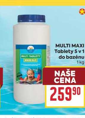 MULTI MAXI Tablety 5 v 1 do bazénu 1kg