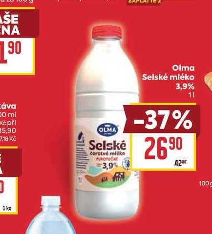 Olma Selské mléko 3,9% 11