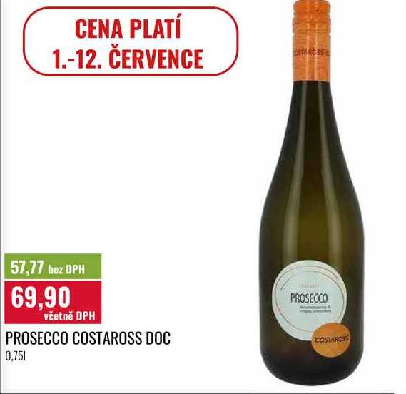 PROSECCO COSTAROSS DOC 0,75l