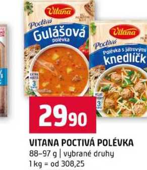 VITANA POCTIVÁ POLÉVKA 88-97 g vybrané druhy 