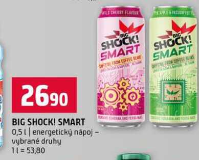 BIG SHOCK! SMART 0,5l energetický nápoj vybrané druhy