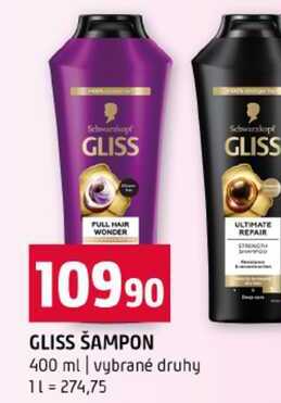 GLISS ŠAMPON 400 ml vybrané druhy