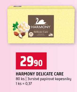 HARMONY DELICATE CARE 80 ks 3vrstvé papírové kapesníky  
