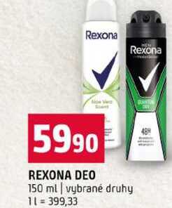 REXONA DEO 150 ml vybrané druhy 