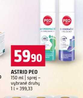 ASTRID PEO 150 ml sprej vybrané druhy