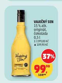VAJEČNÝ SEN 15% alk. originál, čokoláda 0,5l