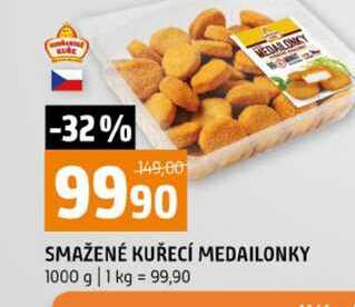 SMAŽENÉ KUŘECÍ MEDAILONKY 1000 g