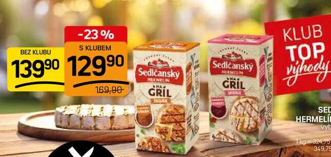 Sedlčanský hermelín na gril 4x100g