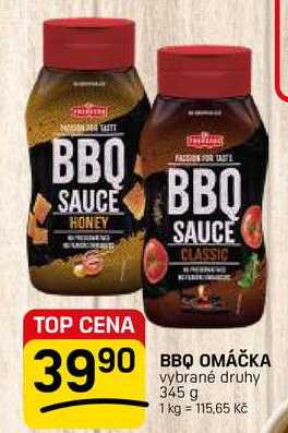 BBQ OMÁČKA vybrané druhy 345 g 