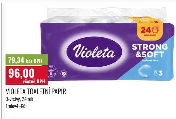 VIOLETA TOALETNÍ PAPÍR, 24 rolí
