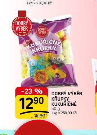 DOBRÝ VÝBĚR KŘUPKY KUKUŘIČNÉ 50 g