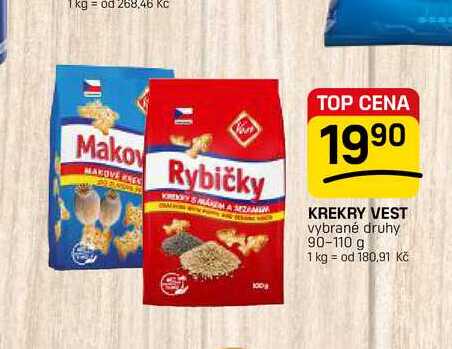 KREKRY VEST vybrané druhy 90-110 g