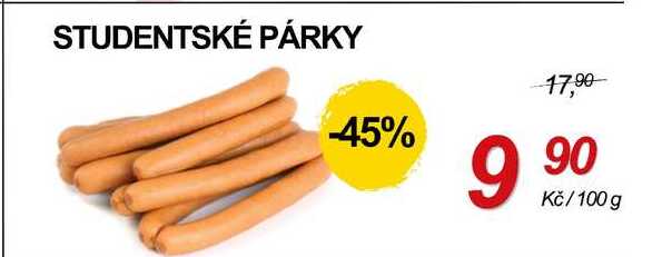 STUDENTSKÉ PÁRKY, 100 g 