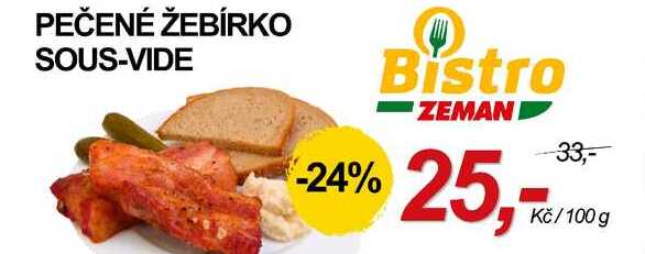 PEČENÉ ŽEBÍRKO SOUS-VIDE, 100 g 