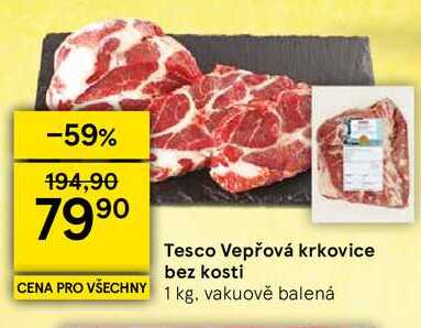 Tesco Vepřová krkovice bez kosti, 1 kg