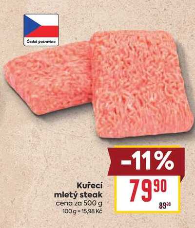Kuřecí mletý steak cena za 500 g 