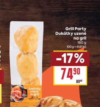 Grill Party Dukátky uzené na gril 180 g  