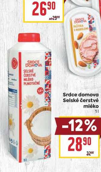 Srdce domova Selské čerstvé mléko 1l