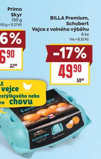 BILLA Premium, Schubert Vejce z volného výběhu 6ks