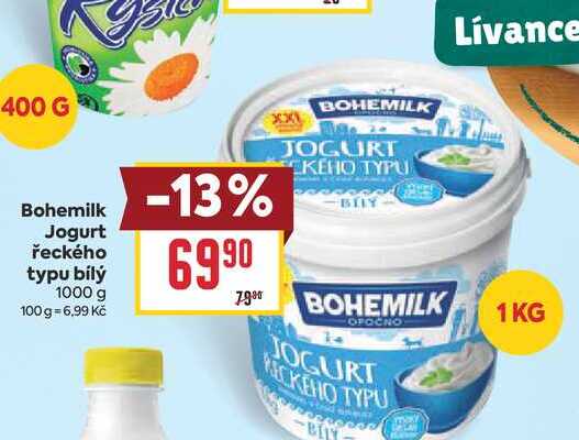 Bohemilk Jogurt řeckého typu bílý 1000 g 